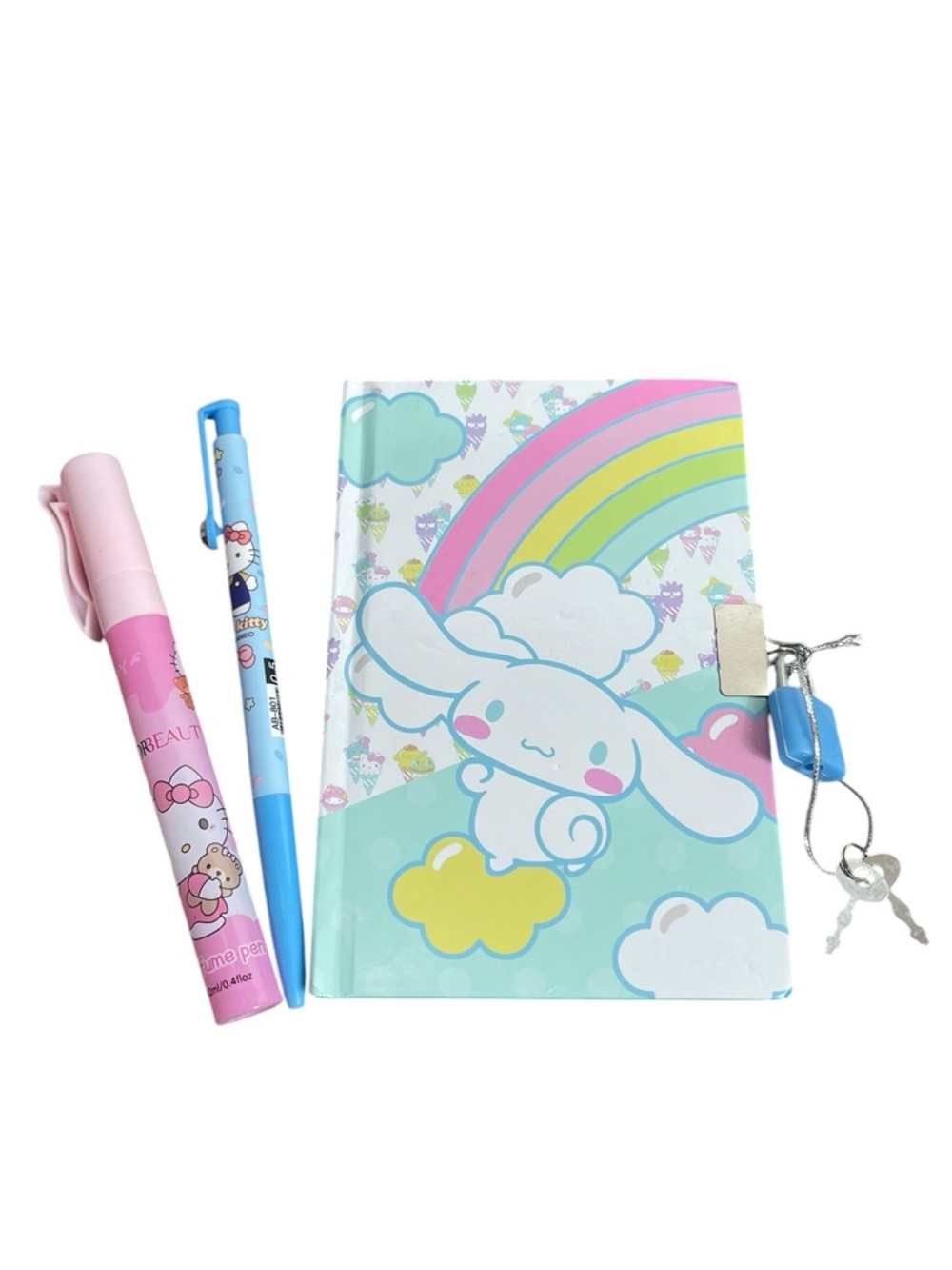 Cinnamoroll Rainbow Lock Diary